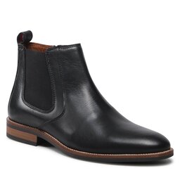 Tommy Hilfiger Schnürschuhe Tommy Hilfiger Essential Hilfiger Lth Chelsea FM0FM04182 Black BDS