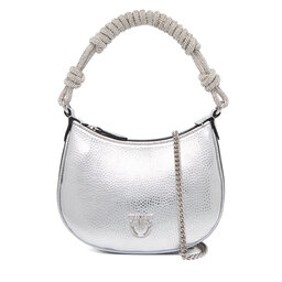 PINKO Дамска чанта PINKO Half Moon Baby C + Manico Al 25-26 PLTT 105913 A2WD Сребрист