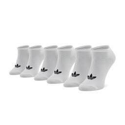 adidas Súprava 3 párov kotníkových ponožiek unisex adidas Trefoil Liner S20273 Biela