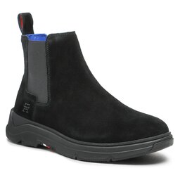 Tommy Hilfiger Μποτάκια με λάστιχο Tommy Hilfiger Premium Th Suede Hybrid Chelsea FM0FM04683 Black BDS