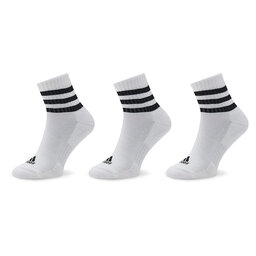 adidas 3 pár uniszex hosszú szárú zokni adidas 3S C Spw Mid 3P HT3456 White/Black