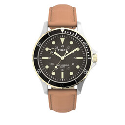 Ρολόι Timex Navi XL TW2U55600 Brwon/Silver