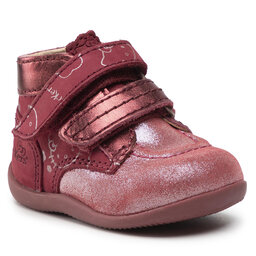 Kickers Šnurovacia obuv Kickers Bonkro-2 860099-10 M Silver Burgundy