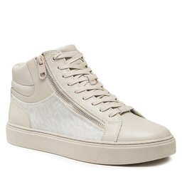 Calvin Klein Sneakers Calvin Klein High Top Lace Up W/Zip Mono HM0HM01046 Outline Mono Beige 0F5