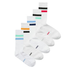 Jack&Jones 5 pares de calcetines altos para hombre Jack&Jones Tirana 12277074 Blanco