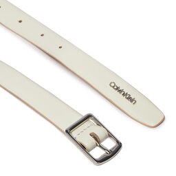 

Жіночий ремінь Calvin Klein Slim Square Buckle Belt 2.0 K60K611719 PC4, Écru