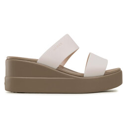 

Шльопанці Crocs Brooklyn Mid Wedge 206219 Stucco/Mushroom, Бежевий