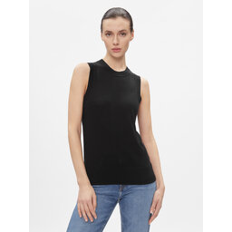 Tommy Hilfiger Tommy Hilfiger Top Md Lyocell Silk Blend Vest WW0WW40980 Schwarz Regular Fit