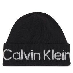 Calvin Klein Čepice Calvin Klein Logo Reverso Tonal Beanie K60K611151 Ck Black BAX