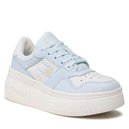 

Снікерcи Tommy Jeans Tjw Retro Basket Flatform Mix EN0EN02208 Shimmering Blue/Ecru CYO, Голубий
