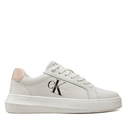Calvin Klein Jeans Sneakersy Calvin Klein Jeans Chunky Cupsole Mono Lth Wn YW0YW00823 Bílá
