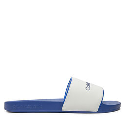 Calvin Klein Jeans Şlapi Calvin Klein Jeans Slide Institutional YM0YM01019 Alb