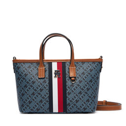Tommy Hilfiger Handtasche Tommy Hilfiger Th Monoplay Mini Tote Corp AW0AW19177 Dunkelblau