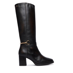 Tommy Hilfiger Stiefel Tommy Hilfiger Th Stud Heel Riding Knee Boot FW0FW09551 Dunkelbraun