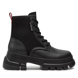 Tommy Jeans Ορειβατικά παπούτσια Tommy Jeans Tjw Chunky Lace Up Boot Mix Mat EN0EN02554 Μαύρο