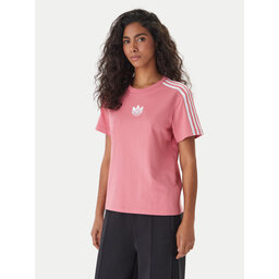 adidas adidas Футболка adicolor 3D Trefoil GN6702 Рожевий Loose Fit