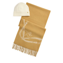 LAUREN RALPH LAUREN Set Schal und Mütze LAUREN RALPH LAUREN 454P23530002 Hellbraun