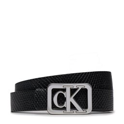 Calvin Klein Jeans Dámský pásek Calvin Klein Jeans Mono Plaque Rev Lthr Belt 25Mm K60K611487 Černá