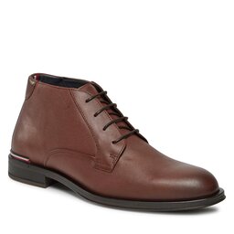 Tommy Hilfiger Зимни обувки Tommy Hilfiger Core Rwb Hilfiger Lth L Boot FM0FM04804 Winter Cognac GVI