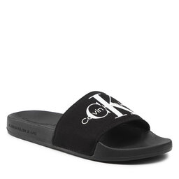 Calvin Klein Jeans Papucs Calvin Klein Jeans Slide Monogram Co YW0YW00103 Black BDS