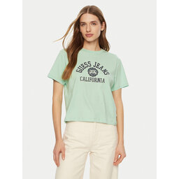 Guess Jeans Guess Jeans Camiseta W5RI43 K8HM0 Verde Regular Fit
