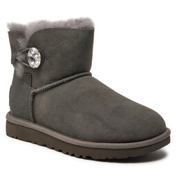 

Снігоходи Ugg W Mini Bailey Button Bling 1016554 W/Grey, Сірий