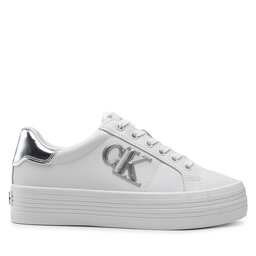 

Снікерcи Calvin Klein Jeans Vulc Flatform Laceup Low YW0YW00763 White/Silver 0LB, Білий