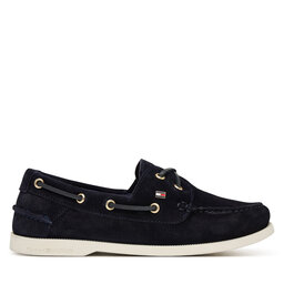 Tommy Hilfiger Mokassins Tommy Hilfiger Hilfiger Suede Boat Shoe FW0FW09338 Dunkelblau