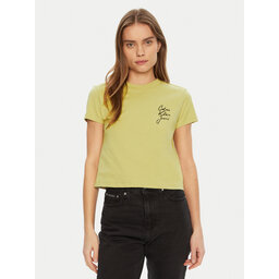 Calvin Klein Jeans Calvin Klein Jeans Marškinėliai Script Institutional J20J224984 Žalia Slim Fit