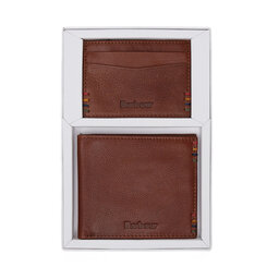 Barbour Zestaw portfel i etui na karty Barbour MGS0082BR11 Brązowy