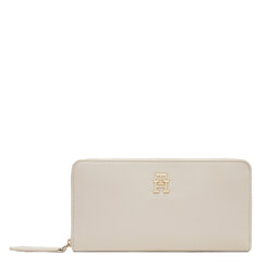 Tommy Hilfiger Didelė Moteriška Piniginė Tommy Hilfiger Th Logotape Lrg Za AW0AW17266 Écru