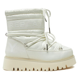 REPLAY Snehule REPLAY Shiny-Effect Harper United Lace-Up GWF4R.000.C0002T Biela