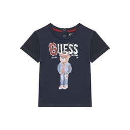 Guess Guess Majica N5YI22 K8HM4 Mornarsko modra Regular Fit