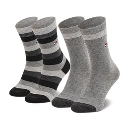 Tommy Hilfiger Комплект 2 чифта дълги чорапи детски Tommy Hilfiger 354009001 Black 200