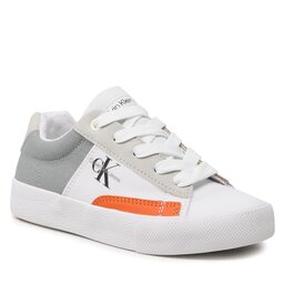 Calvin Klein Jeans Tenisice Calvin Klein Jeans Lowcut Lace-Up Sneaker V3X9-80564-1355 M Grey/Orange Y606