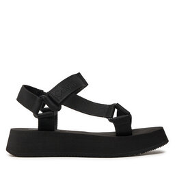 Calvin Klein Jeans Sandále Calvin Klein Jeans Sandal Velcro Webbing In Mtl YW0YW01480 Čierna
