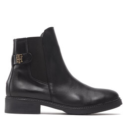 Tommy Hilfiger Botines Chelsea Tommy Hilfiger Th Leather Flat Boot FW0FW06749 Negro