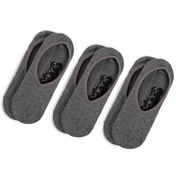 Vans Set di 3 paia di pedulini da uomo Vans Classic Super No Show VN000XTTHTG Grigio