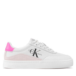 

Снікерcи Calvin Klein Jeans Classic Cupsole Laceup Low Lth YW0YW00699 White/Neon Pink 0LA, Білий