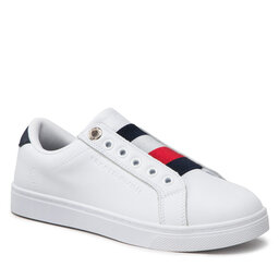 Tommy Hilfiger Laisvalaikio batai Tommy Hilfiger Essential Slip On Sneaker FW0FW06904 White YBR