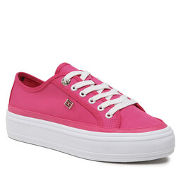 Tommy Hilfiger Teniși Tommy Hilfiger Essential Vulc Canvas Sneaker FW0FW07459 Bright Cerise Pink T1K