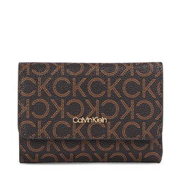 Calvin Klein Cartera de mujer Calvin Klein Ck Must Trifold Sm-Mono K60K611324 Brown Mono 0HD