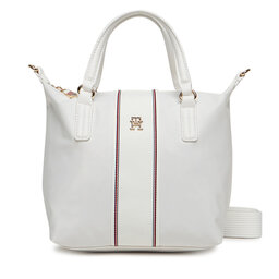 Tommy Hilfiger Дамска чанта Tommy Hilfiger Poppy Small Tote Corp AW0AW17204 Екрю