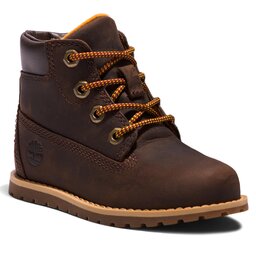 Timberland Polacchine Timberland Pokey Pine 6In Boot With TB0A2NC39311 Dk Brown Full Grain