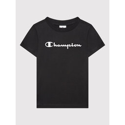 Champion Champion T-shirt Contrast Script Logo 404541 Nero Regular Fit