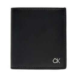 Calvin Klein Portofel Mic pentru Bărbați Calvin Klein Metal Ck Trifold 6Cc W/Coin K50K512290 Negru