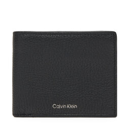 Calvin Klein Portafoglio grande da uomo Calvin Klein Ck Leather Billfold W Zip Coin LV04D1028G Nero