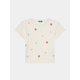 United Colors Of Benetton United Colors Of Benetton Póló 3096C10I3 Ekru Regular Fit