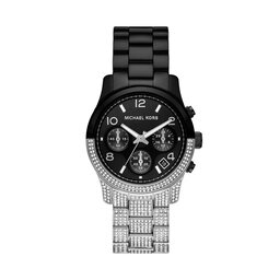 Michael Kors Sat Michael Kors Runway MK7433 Black/Silver