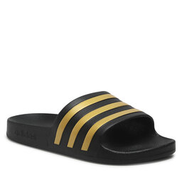 adidas Pantoletten adidas adilette Aqua EG1758 Cblack/Goldmt/Cblack
